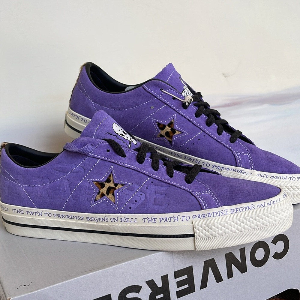 Converse Men’s CTAS A04371C
ONE STAR PRO OX
WILD LILAC/BLACK/EGRET Sneakers - Picture 5 of 16
